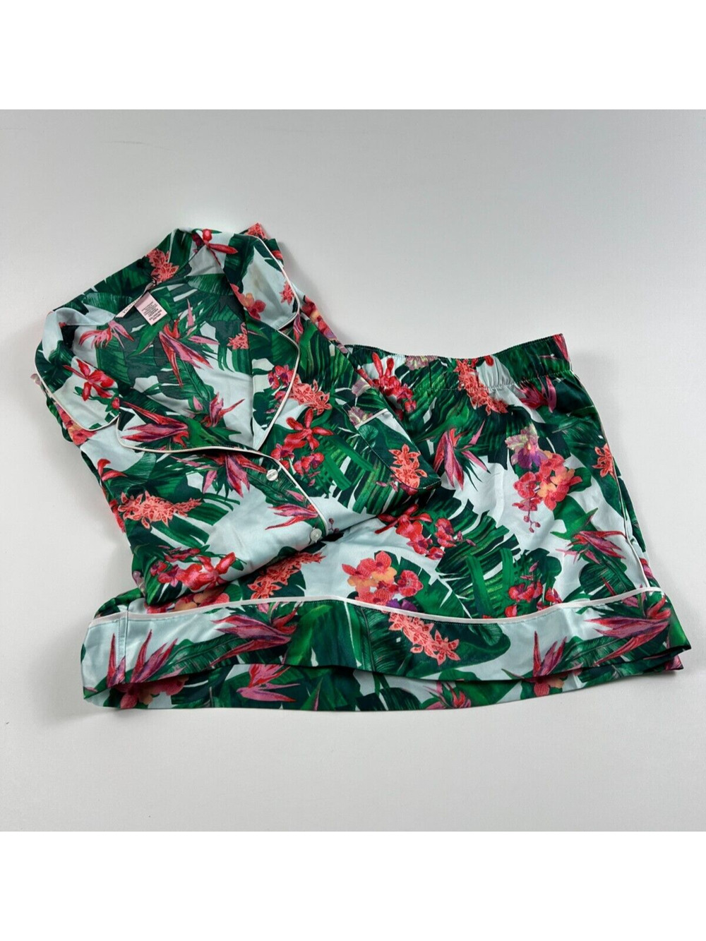 Victoria’s Secret Satin Racerback Top & Short Sleepwear Set Multicolor XXL NWT